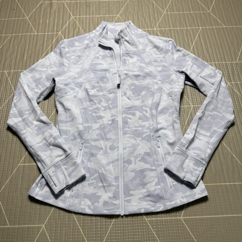 Lululemon Define Jacket *Luxtreme 12 Incognito Camo White LW4BL6S Excellent!